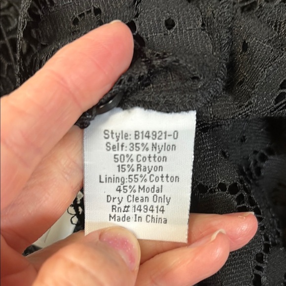 Johnny Was Starlet Lace Blouse Elegant Black Lace Top Camisole Small - Picture 7 of 7